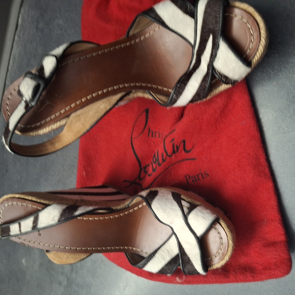 Christian Louboutin Black and White Espadrilles